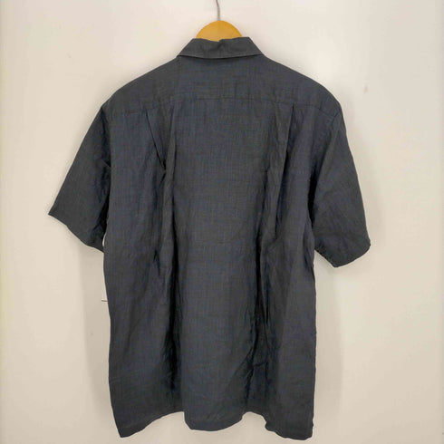 ランバン クラッシック LANVIN CLASSIQUE 光沢 リネン開襟シャツ メンズ import:L