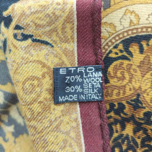 エトロ ETRO 総柄 シルク混 ストール レディース
