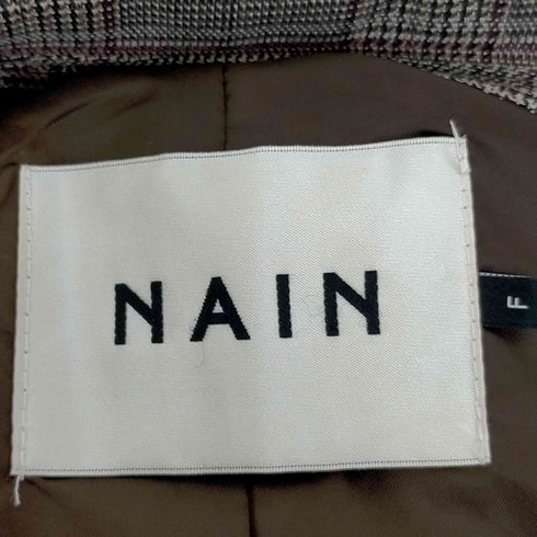 ナイン NAIN チェック チェスターコート レディース FREE