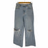 ザラ ZARA WIDE-LEG FULL-LENGTH RIPPED JEANS レディース 36