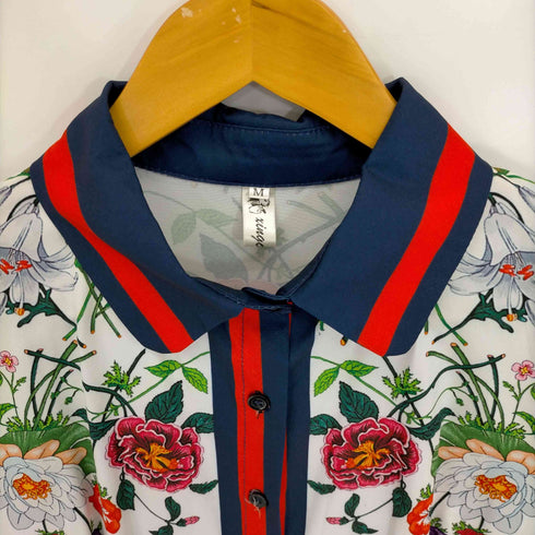 フルギ xingchenk aiyi 花柄 ロングシャツワンピース レディース JPN:M