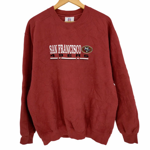 エヌエフエル NFL パキスタン製 刺繍スウェット メンズ import:L