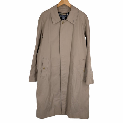 バーバリーズ BURBERRY’S 80s イングランド製 裏地ノバチェック 比翼 ステンカラーコート メンズ