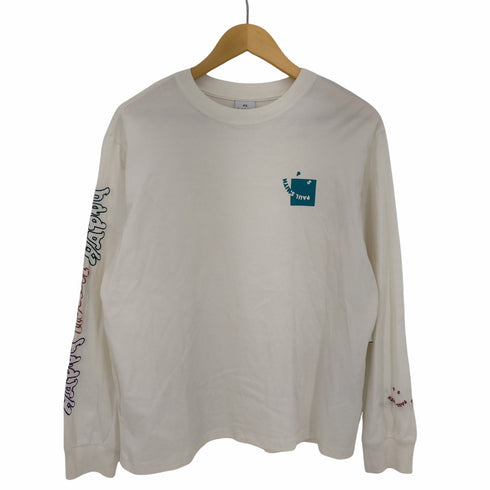 ピーエスポールスミス PS Paul Smith ワンポイント 袖刺繍 長袖Tシャツ レディース import:M