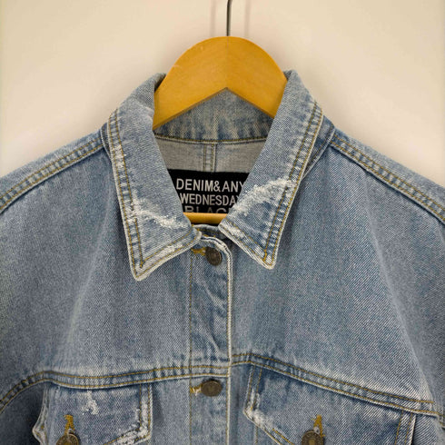 デニムアンドエニーウェンズデーブラック denim & any wednesday black オーバーサイズ デニムジャケット レディース FREE