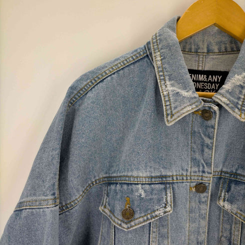 デニムアンドエニーウェンズデーブラック denim & any wednesday black オーバーサイズ デニムジャケット レディース FREE