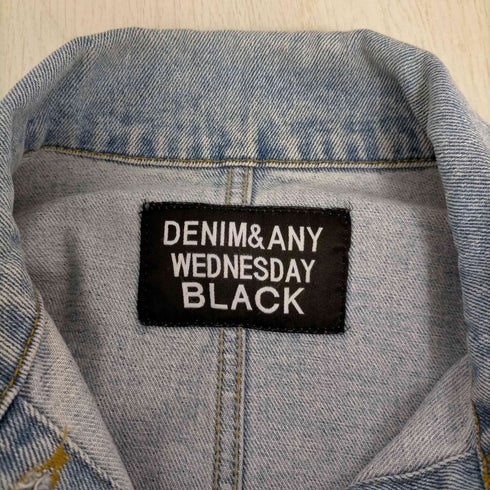 デニムアンドエニーウェンズデーブラック denim & any wednesday black オーバーサイズ デニムジャケット レディース FREE