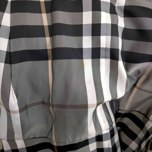 バーバリーブルーレーベル BURBERRY BLUE LABEL 裏地ノバチェック フリルハーフコート レディース JPN:38