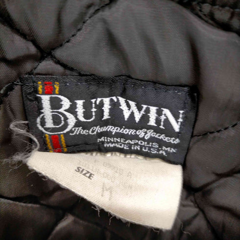 バトウィン BUTWIN 80S SUN RAY バック刺繍サテン襟付きスタジャン MADE IN USA メンズ JPN:M