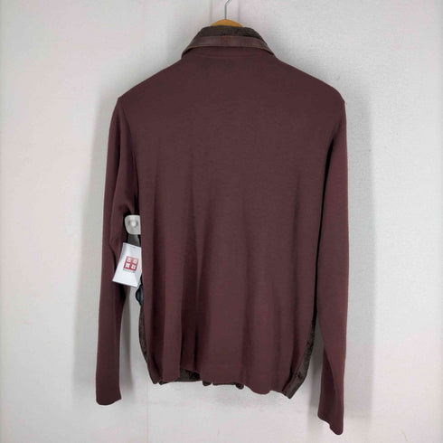 キャンパス CAMPUS 60s-70s イタリア製 パイル地 レザー切替 ニットシャツジャケット メンズ import:M