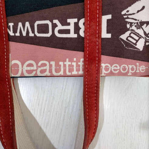 ビューティフルピープル beautiful people IVY ペナント スエード切替 キャンバストートバッグ レディース