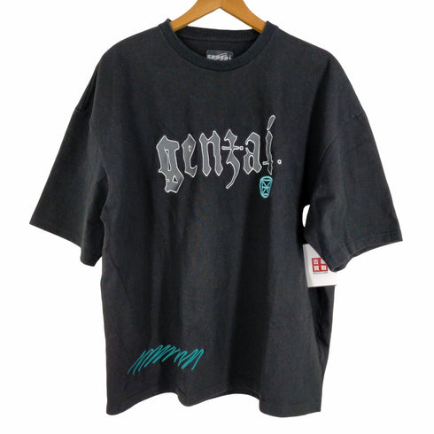 ゲンザイ genzai ロゴ刺しゅうクルーネックTシャツ ヘビーオンス メンズ JPN:XL