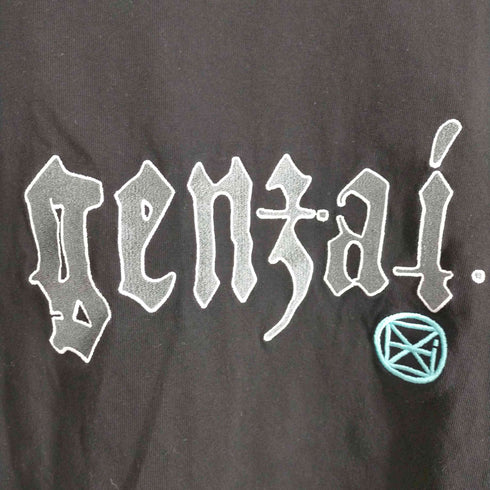 ゲンザイ genzai ロゴ刺しゅうクルーネックTシャツ ヘビーオンス メンズ JPN:XL