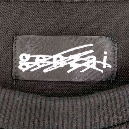 ゲンザイ genzai ロゴ刺しゅうクルーネックTシャツ ヘビーオンス メンズ JPN:XL
