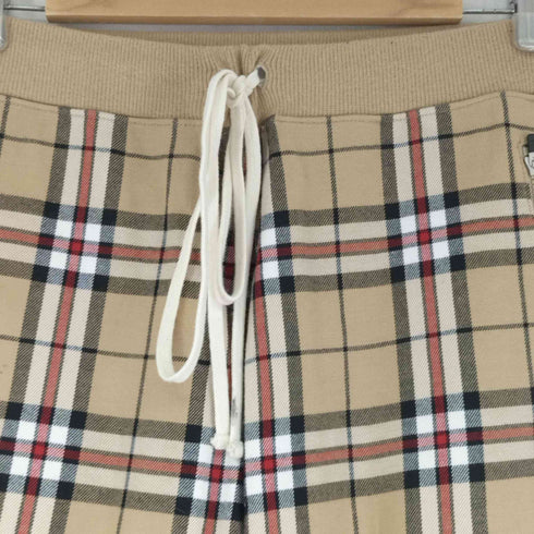 エムエスエムエル MSML 2LINE CHECK PANTS BEIGE チェックトラックパンツ メンズ JPN:M