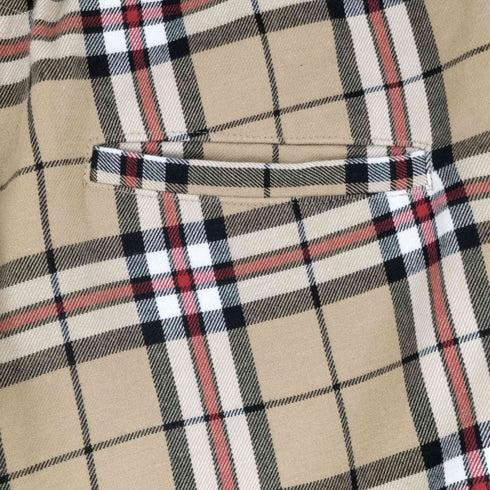 エムエスエムエル MSML 2LINE CHECK PANTS BEIGE チェックトラックパンツ メンズ JPN:M
