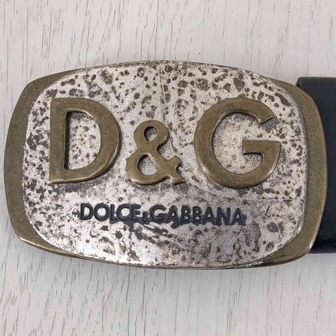 ドルチェアンドガッバーナ DOLCE&GABBANA ロゴバックル レザーベルト メンズ