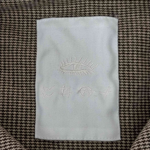 フーワット WhoWhat 千鳥格子 バンドカラーシャツ メンズ JPN:M