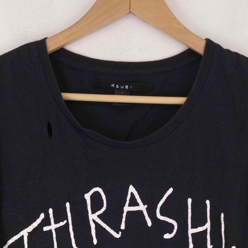 スビ KSUBI フロントプリントダメージ加工 S/S Tシャツ メンズ JPN:L