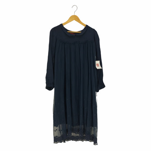 ソマリ SOMARI フラワー刺繍 メッシュギャザーワンピース レディース FREE