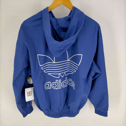 アディダス adidas 90-00S デサント社製 トレフォイルロゴ刺繍 バックプリント フーディージャケット メンズ import:M