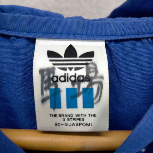 アディダス adidas 90-00S デサント社製 トレフォイルロゴ刺繍 バックプリント フーディージャケット メンズ import:M