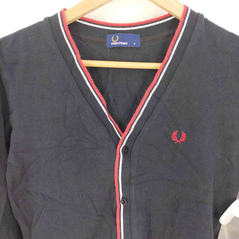 フレッドペリー FRED PERRY ロゴ刺繍 コットンニットカーディガン メンズ JPN:S