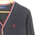 フレッドペリー FRED PERRY ロゴ刺繍 コットンニットカーディガン メンズ JPN:S