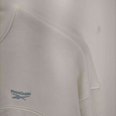 リーボック Reebok Classics Cotton French Terry Cover-Up 短丈 ロゴ刺繍 スウェットトレーナー レディース JPN:M