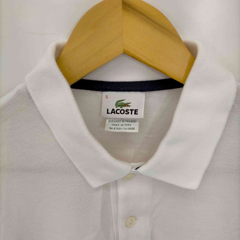 ラコステ LACOSTE 90-00s ペルー製 ロゴワッペン 鹿の子ポロシャツ メンズ 5