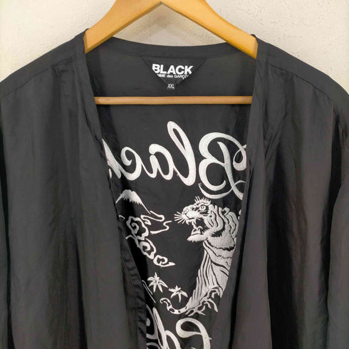ブラックコムデギャルソン BLACK COMME des GARCONS 製品洗い加工 バック刺繍 ライナーロングコート メンズ JPN:XXL