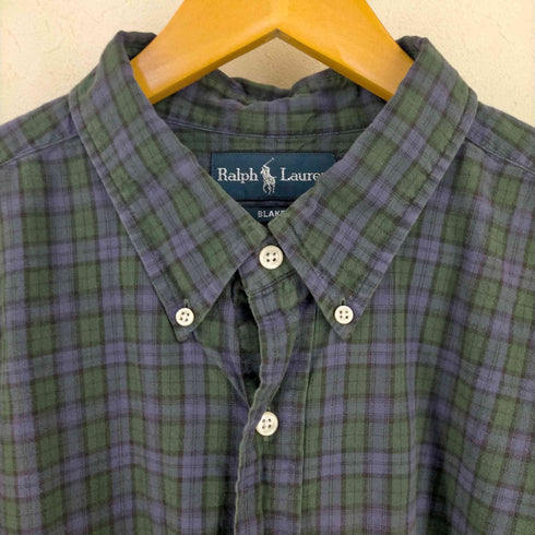 ラルフローレン RALPH LAUREN BLAKE ポニー刺繍 チェックBDシャツ メンズ import:XXL