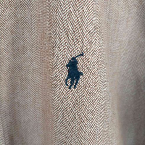 ラルフローレン RALPH LAUREN BLAKE ポニー刺繍 ヘリンボーン BDシャツ メンズ import:L