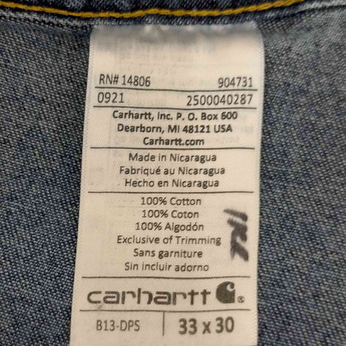 カーハート Carhartt LOOSE FIT WORK DUNGAREE PANT メンズ 33X30