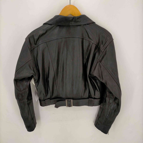 エモダ EMODA 17AW 羊革 ダブルライダースジャケット ショート丈 レディース import:S