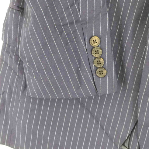 ポロバイラルフローレン Polo by RALPH LAUREN 90-00s 三角タグ 段返り3つボタン ウールストライプテーラードジャケット メンズ C96-W84-T180