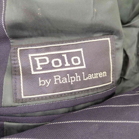 ポロバイラルフローレン Polo by RALPH LAUREN 90-00s 三角タグ 段返り3つボタン ウールストライプテーラードジャケット メンズ C96-W84-T180