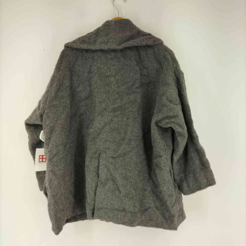 woMANs 80s ウールアルパカ100 ボタンレス ショールカラージャケット レディース JPN:9号