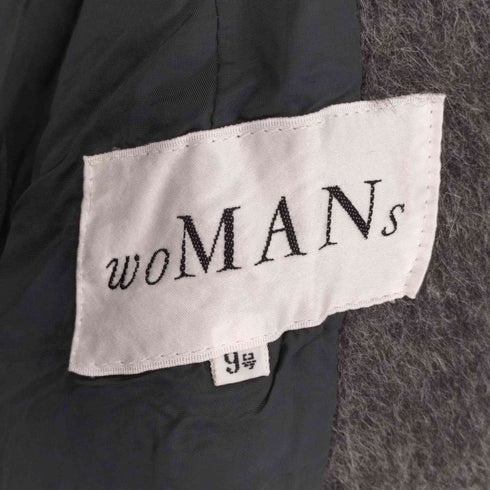 woMANs 80s ウールアルパカ100 ボタンレス ショールカラージャケット レディース JPN:9号