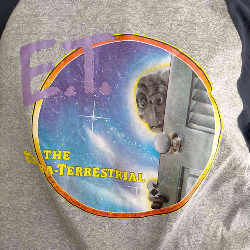 ⓒ1982 ラグラン シングルステッチ カットオフ ムービーTシャツ メンズ