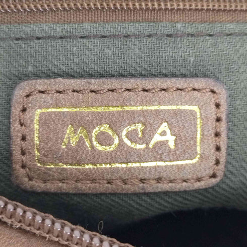 モカ MOCA 編み込みレザーハンドバッグ レディース