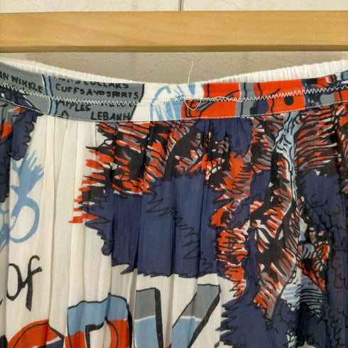 ビンドゥー BINDU NEWYORK マップ柄 ティアードスカート レディース