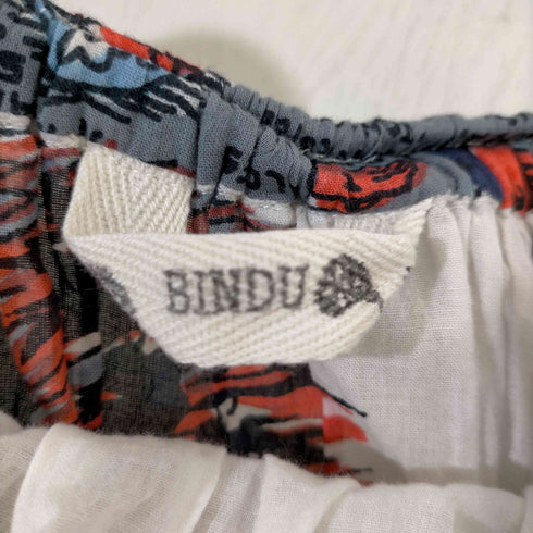 ビンドゥー BINDU NEWYORK マップ柄 ティアードスカート レディース