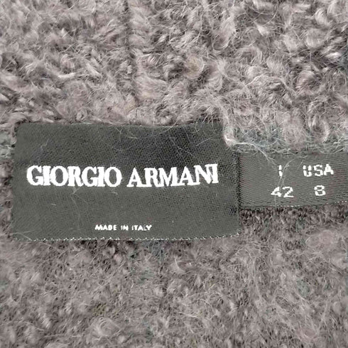 ジョルジオアルマーニ Giorgio Armani イタリア製 モヘア混 パイル地 Pコート レディース