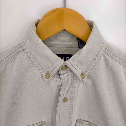 ギャップ Gap 80-90s OLD オールド 香港製 ボタンダウンワークシャツ CPOシャツ メンズ import:S