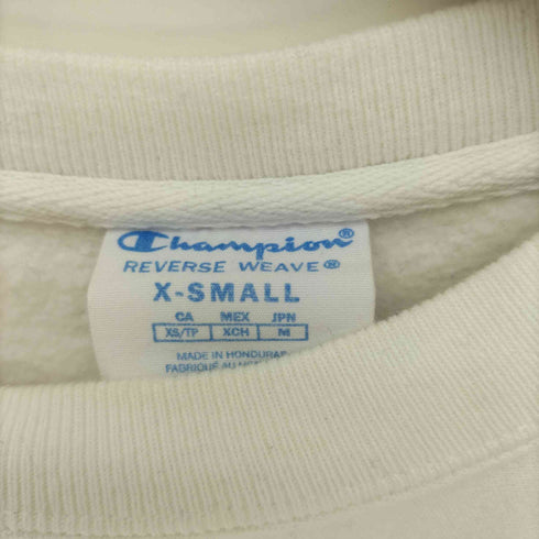 チャンピオン Champion 現行 REVERSE WEAVE 青単タグ 目有 裏起毛 クルーネック スウェット レディース import:XS