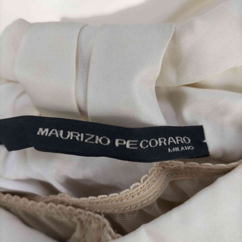 マウリツィオ ペコラーロ MAURIZIO PECORARO 異素材切替チューブトップフリルチュニック レディース