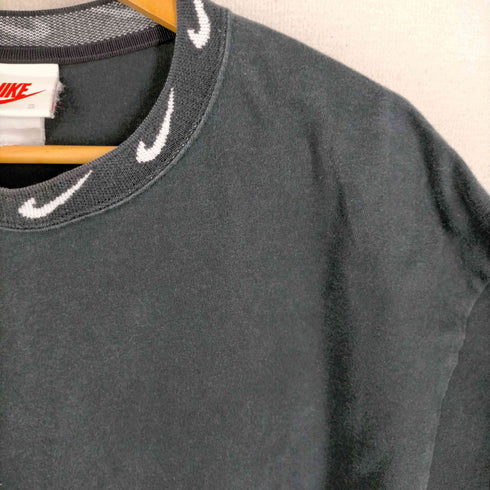 ナイキ NIKE 90S-00S 白タグ スウォッシュ刺しゅう モックネックカットソー メンズ JPN:S