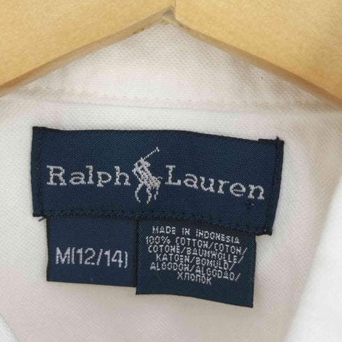 ラルフローレン RALPH LAUREN ポニー刺繍 アームナンバリング ボタンダウンシャツ レディース M(12/14)