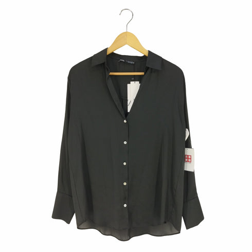 ザラ ZARA SATIN SHIRT サテンシャツ ブラウス レディース import:S